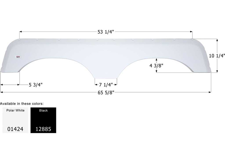 Icon Technologies Limited RV - Fender Skirt Tandem Jayco Fs700 Polar White - 1424
