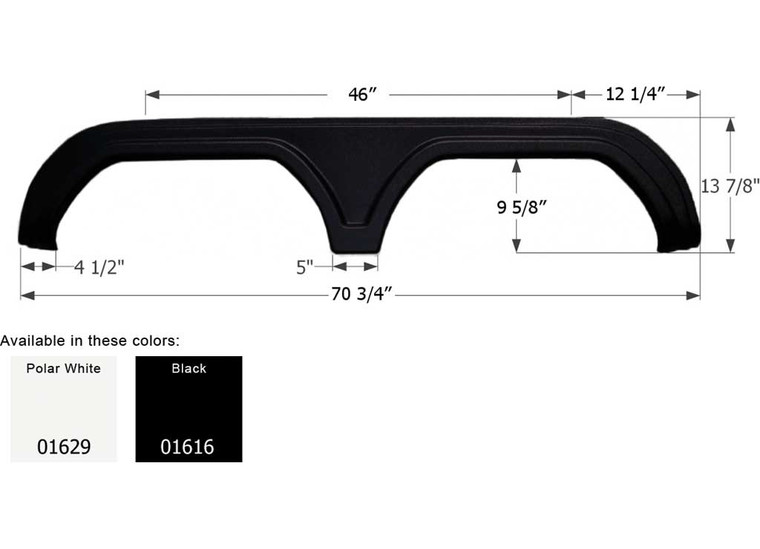 Icon Technologies Limited RV - Fender Skirt Tandem Gulf Stream Fs764 Black - 1616