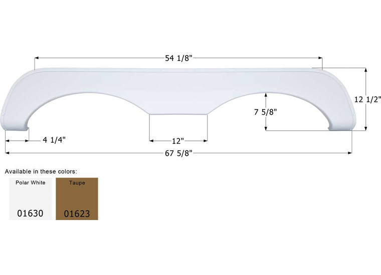 Icon Technologies Limited RV - Fender Skirt Tandem Mckenzie Fs769 Polar White - 1630