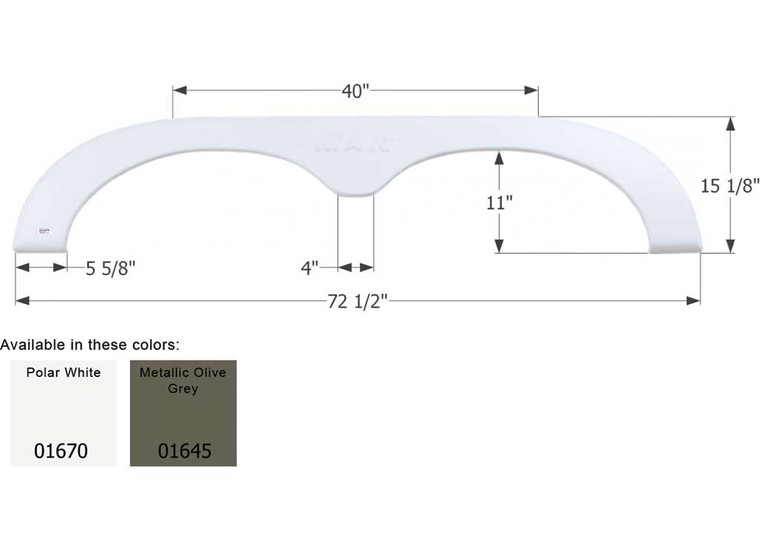 Icon Technologies Limited RV - Fender Skirt Tandem Rvision Fs781 Polar White - 1670