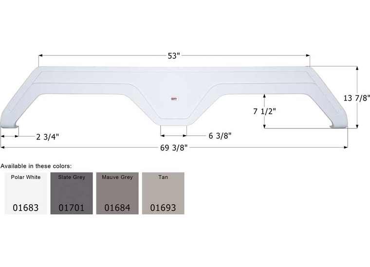 Icon Technologies Limited RV - Fender Skirt Tandem Glendale Fs788 Mauve Grey - 1684