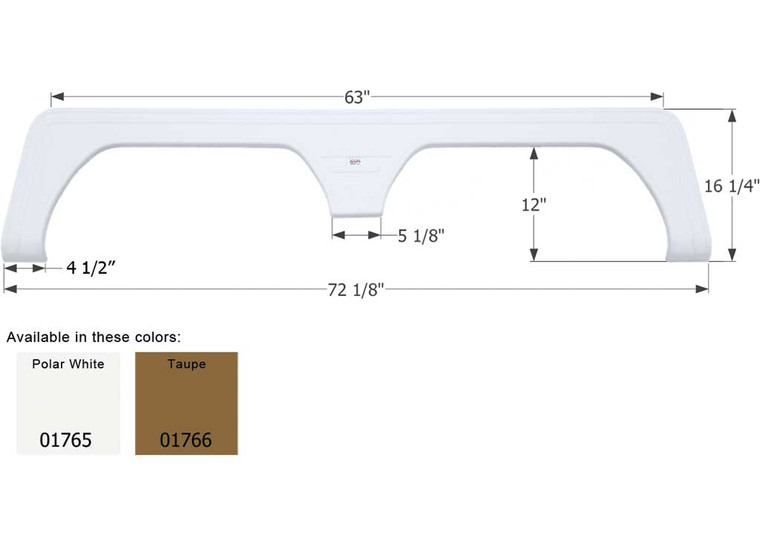 Icon Technologies Limited RV - Fender Skirt Tandem Keystone Fs1765 Taupe - 1766