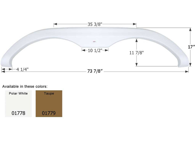 Icon Technologies Limited RV - Fender Skirt Tandem Holiday Rambler Fs1778 Taupe - 1779