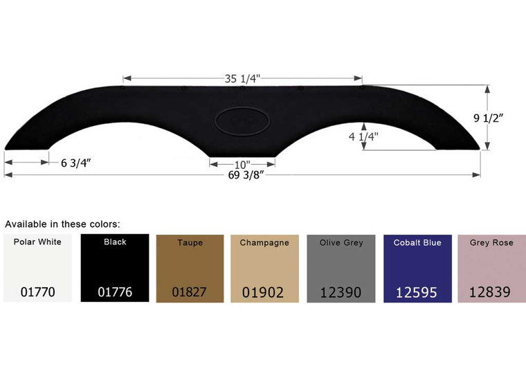 Icon Technologies Limited RV - Fender Skirt Tandem Icon Fs1770 Champagne - 1902