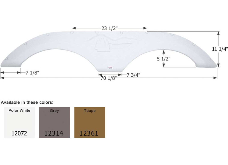 Icon Technologies Limited RV - Fender Skirt Tandem Forest River Fs2072 Polar White - 12072