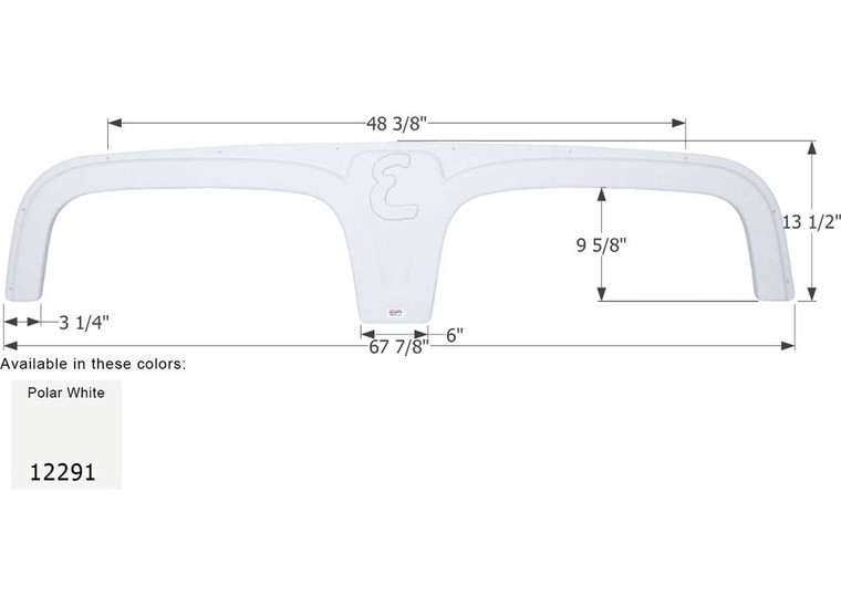 Icon Technologies Limited RV - Fender Skirt Tandem Excel Fs2291 Polar White - 12291