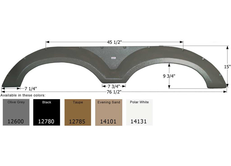 Icon Technologies Limited RV - Fender Skirt Tandem Coachmen Fs2600 Black - 12780