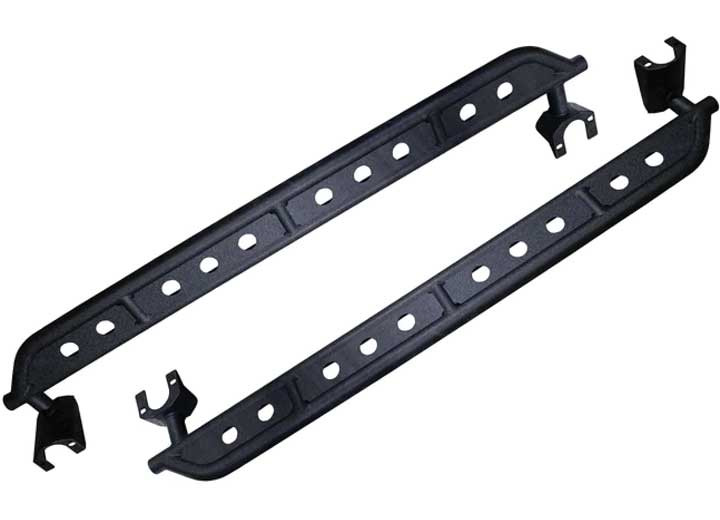 Kentrol - Fishbone Offroad - 22c Bronco (4 Doors) Step Sliders Black Textured Steel - FB23349