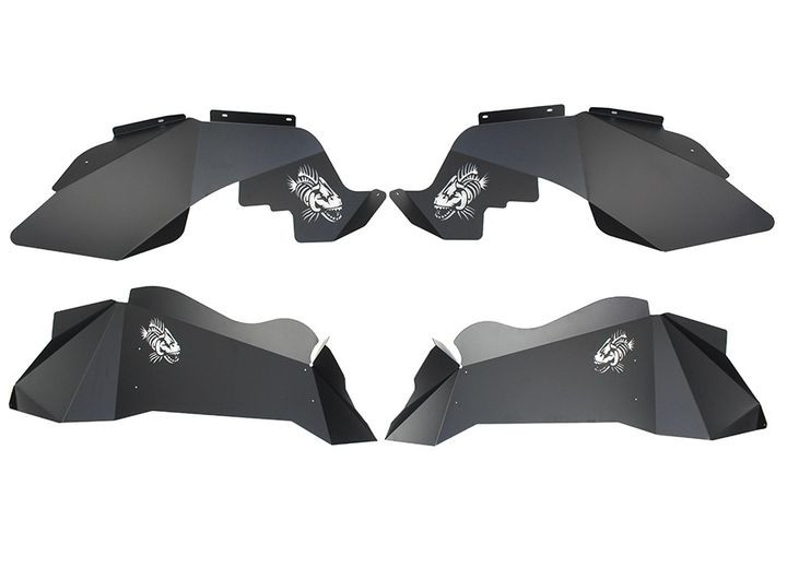 Kentrol - Fishbone Offroad - 0718 Wrangler Aluminum Inner Fenders Black Powder Coat Aluminum  Set Of 4 - FB33073