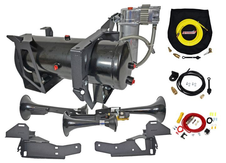 Kleinn Air Horns - 0719 Sierra 2500hd/3500hd Exc. Single Cab Train Horn And Oba System  230/6350rc - GMHD-230