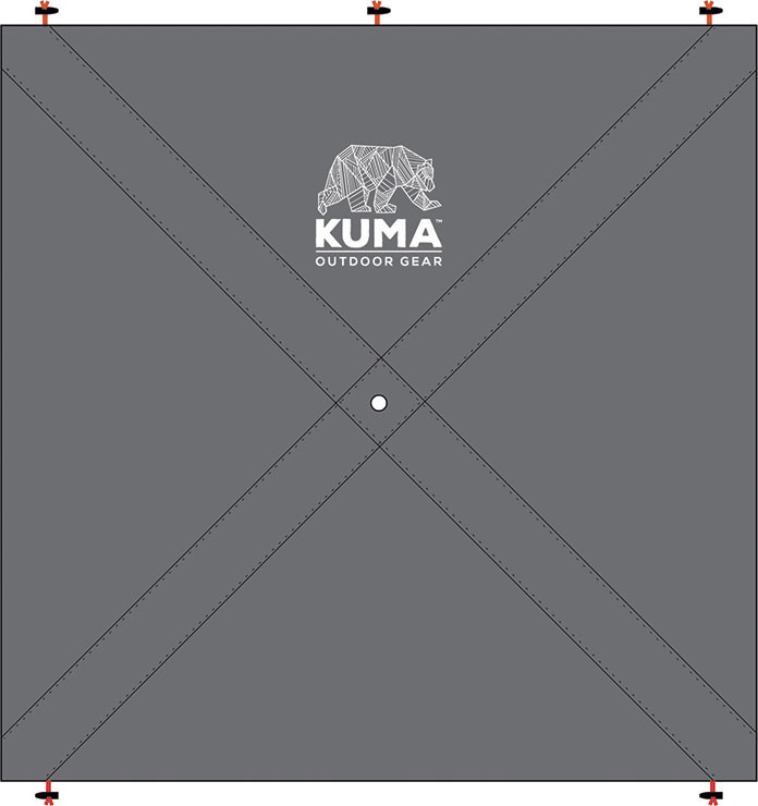 Kuma Outdoor Gear - Bear Cub Gazebo Privacy Panels  Grey - 510-KM-BCG-PP