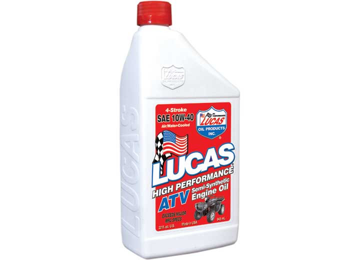 Lucas Oil - Semisynthetic Sae 10w40 Atv Oil 1 Quart Case Of 6 - 10720