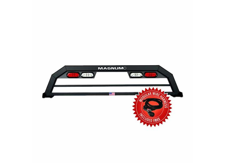 Magnum Truck Racks - 16in Service Body Rack W/lights Headache Rack - 16SBL
