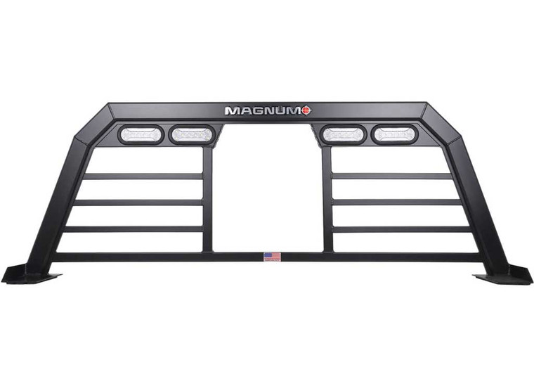 Magnum Truck Racks - 24c Silverado 2500/3500 Highpro Window Cut Headache Rack/bars/lights Matte Blac - 424HPBRJ1NB