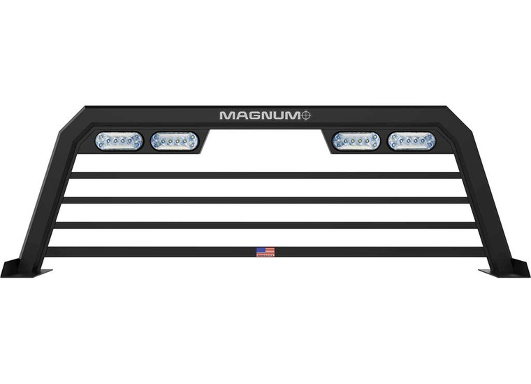 Magnum Truck Racks - 24c Silverado 2500/3500 Highpro Headache Rack/bars/lights Matte Black - 424HPBRJ2NB