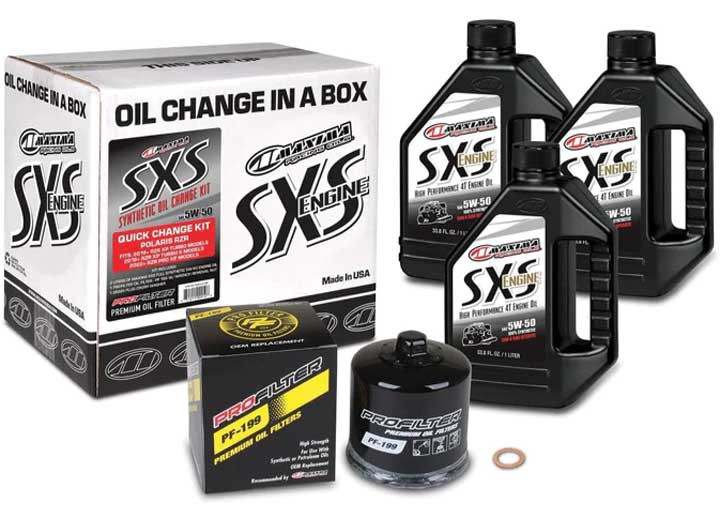 Maxima  - Polaris Turbo Sxs Quick Txp Oil Change Kit 5w50 (3 Liters) Oil Filter W/ Remo - 90-189013-TXP