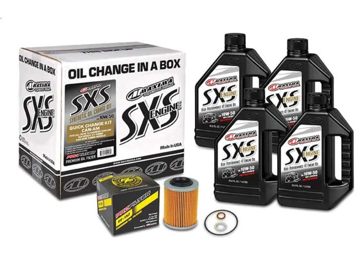 Maxima  - Canam Maverick Sxs Quick Syn Oil Change Kit 10w50 (4 Liters) Oem Oil Filter - 90-219013-CA