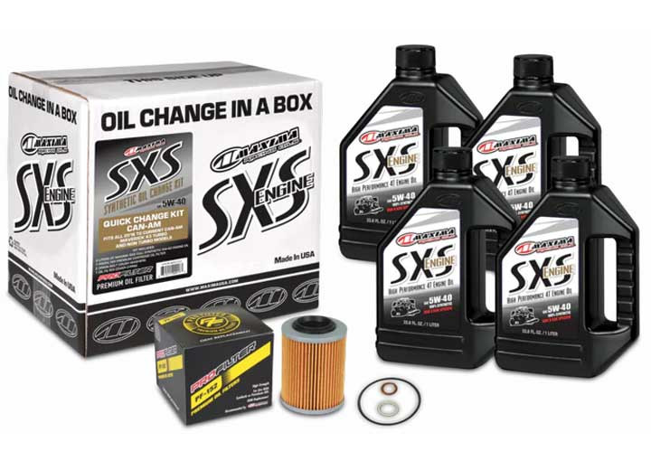 Maxima  - Canam Maverick Sxs Quick Synthetic Oil Change Kit 5w40 (4 Liters) Oem Oil Fi - 90-469013-CA