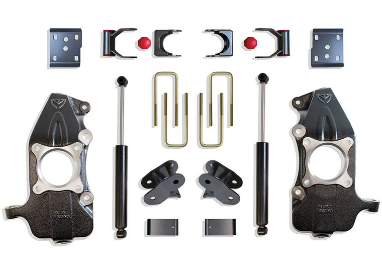 Maxtrac Suspension - 2124 F150 4wd 2in/4in Lowering Kit (spindles)(requires 22in Rims Or Larger) - KS334124-4