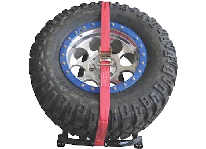 N-Fab - Universal Bed Mounted Tire Carrier  Red - BM1TCRD