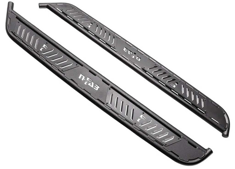 N-Fab - 0718 Silverado/sierra 1500 Crew Cab Ravegr Running Boards 2 Step Black - NBC07CC-TX