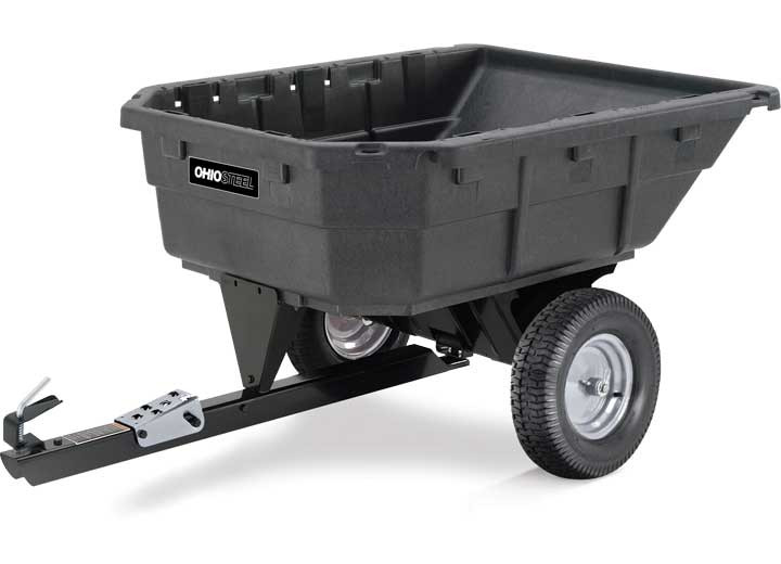 Ohio Steel Industries - 15cuft Poly Swivel Dump Cart1000lbs Capacity1in Axleblack - 1000P-SD
