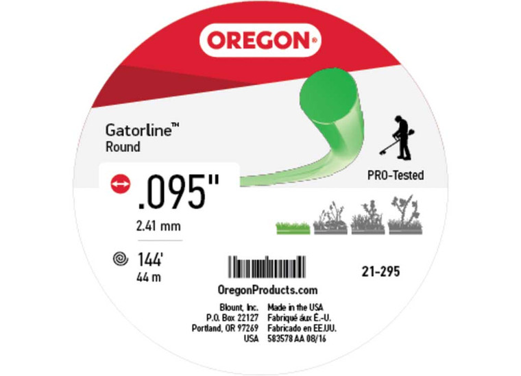 Oregon Tool - Gatorline Round .095 1/2lb Clamshell - 21-295