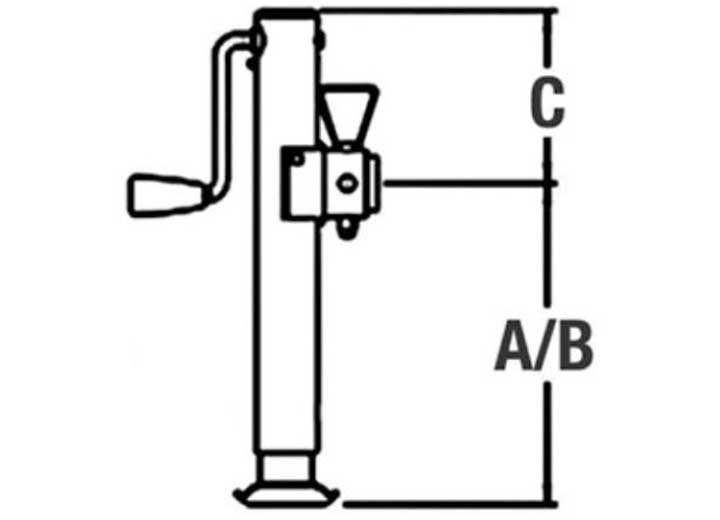 Pacific Rim - Swivel Jack 5k Sidewind 10in Lift Black - TJP-5001S-B