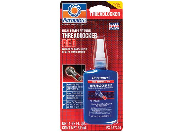 Permatex - High Strength Threadlocker Red 36ml Bottle - 27240