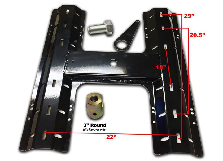 Popup Industries - 5th Wheel Base Plate For Flipover Hitch Only - CAG-FO