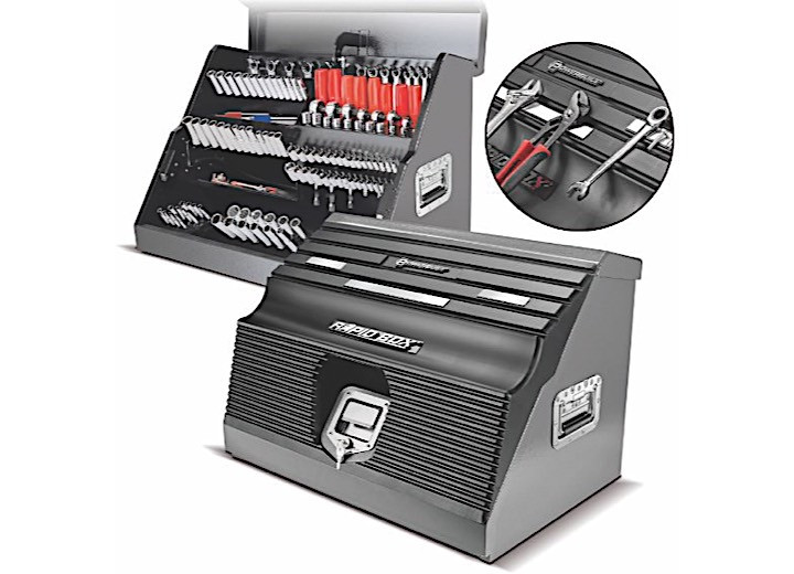 Powerbuilt - 26in Rapid Toolbox W/ Magnet Cover (grey) - 240102