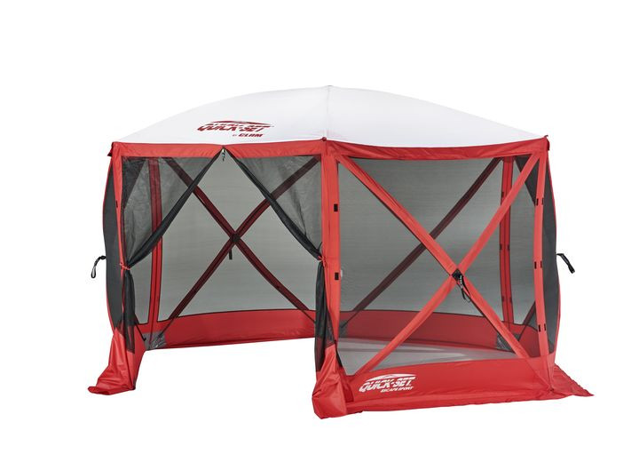 Quick-Set by Clam - Escape Sport Screen Shelter 6 Side Red/white - 14200