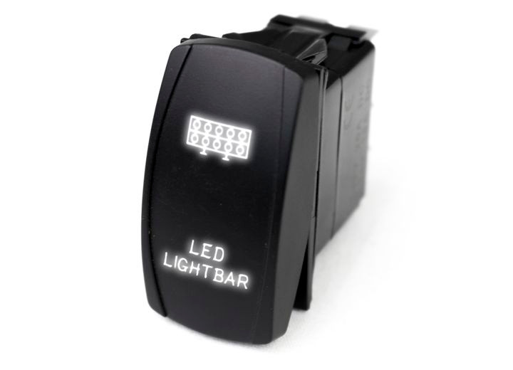 Race Sport Lighting - Led Rocker Switch With White Led Radiance  Led Light Bar - RSLE21W