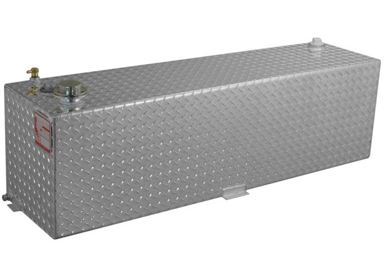 RDS - 50 Gal Aluminum Diamond Plate Rectangular Transfer Tank - 74736