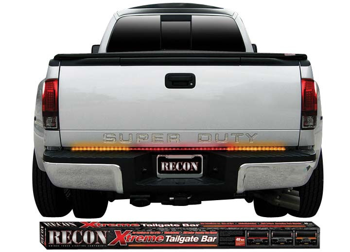 Recon Truck Accessories - 49in Tailgate Bar W/ Amber Scanning Led Turn Signals & Red L.e.d. Brake - 26415X