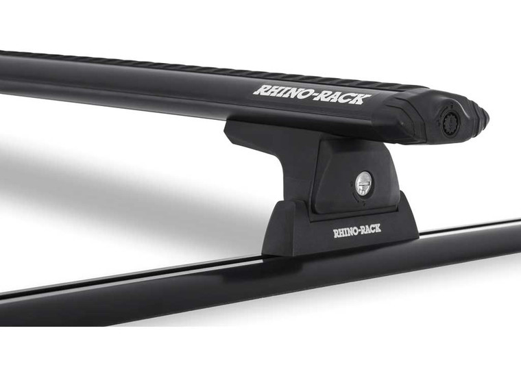 Rhino-Rack - Track  Mount Cap Topper Aero Bar Black 65in: Rtc16 X 1 Rlt500 X 2 & Va165b X - Y02-500B