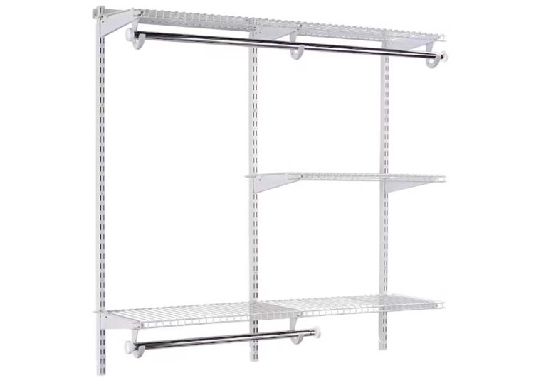 Rubbermaid - Fasttrack 610 Ft Wide Wire Closet Configuration Storage Kit White - 2062105
