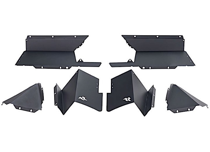 Rugged Ridge - Inner Fender Liners Rear Aluminum Blk; 2020 Jeep Gladiator Jt - 11615.63
