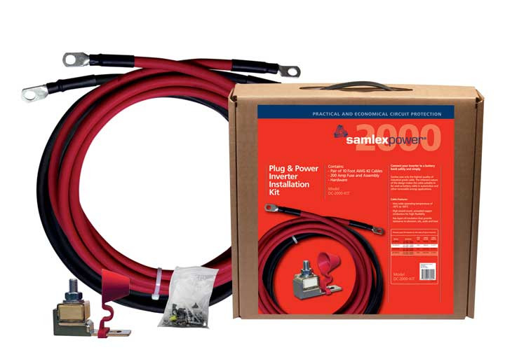 Samlex America - 200 Amp Inverter Install Kit  Max 2000w Inverter - DC-2000-KIT