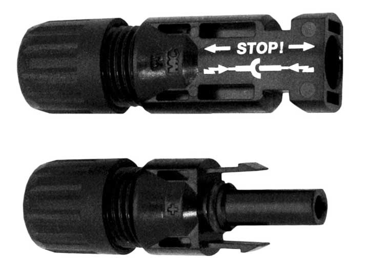 Samlex America - Solar Panel Connectors One Male/one Female - MC4-2