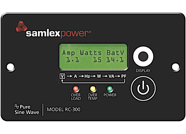 Samlex America - Inverter Remote For Pst300012 With Lcd Display - RC-300