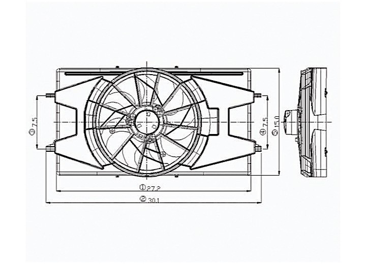 Sherman Parts - Radiator Cooling Fan Assy Saturn Ion 20032007 - 620-420