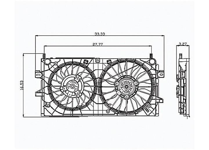 Sherman Parts - Radiator/con Cooling Fan Assy (blade/motor/shroud) Impala/monte Carlo 0610 Exc 5.3l - 768-421