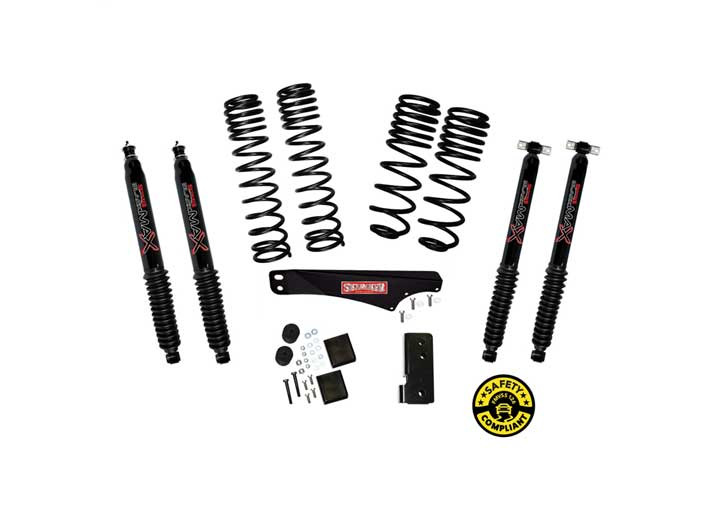 Skyjacker Suspension - 22.5inch Dual Rate Long Travel Lift Kit With Black Max Shocks - JK25BPBLT