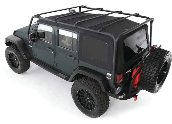 Smittybilt - 0718 Wrangler (jk)  4 Door Src Roof Rack  300 Lb Rating  Black Textured - 76717