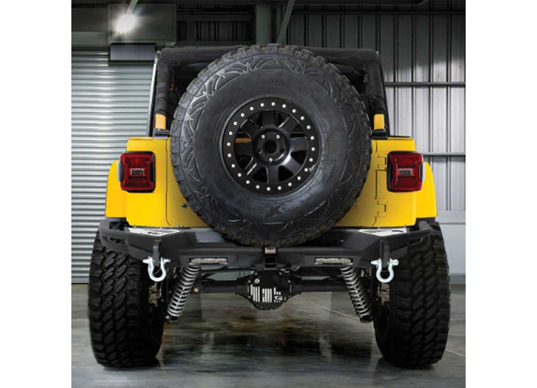 Smittybilt - 18c Wrangler Jl 2/4dr Gen 2 Src Rear Bumper; Solid Dring & Jack Point Mount; Textured Black - 77714