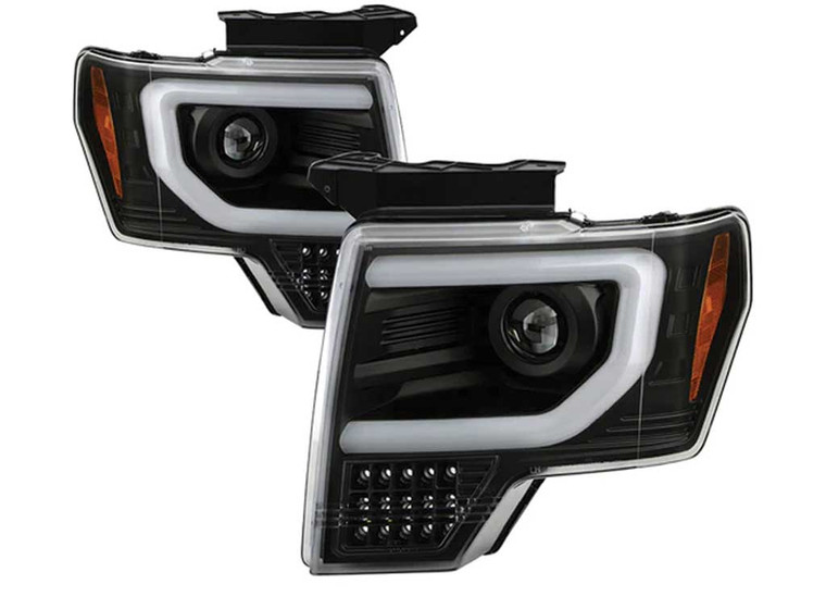 Spyder Automotive - 1314 F150 (factory Xenon Model Only) Light Bar Projector Headlights Black - 5087584