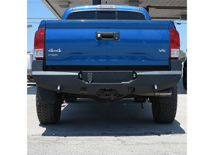 Steelcraft Automotive - 16c Tacoma Fortis Rear Bumper Textured Black W/ Blind Spot Monitor - 76-23420