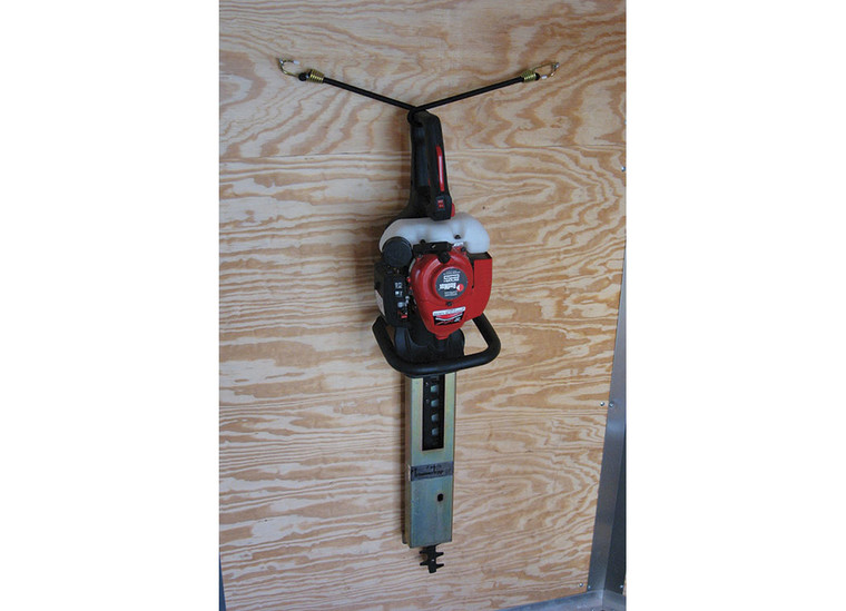 Trimmer Trap - Enclosed Trailer Hedge Trimmer Rack Silver - TTETHEDGE
