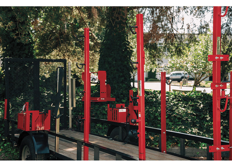 Trimmer Trap - Trimmer Rack For Open Trailers Holds 3 Red - TTOT3